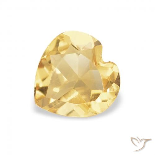 0.57ct 자연스러운 금 황수정, 마음, VVS
