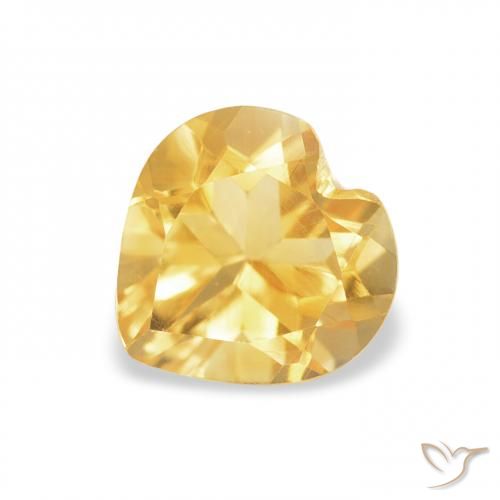0.84ct 자연스러운 금 황수정, 마음, VVS