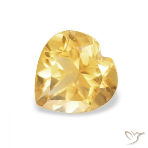 0.69ct 자연스러운 금 황수정, 마음, VVS