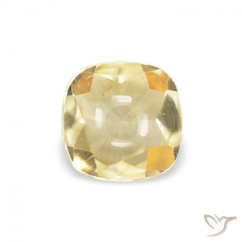 0.57ct 자연스러운 금 황수정, 방석, 투명한