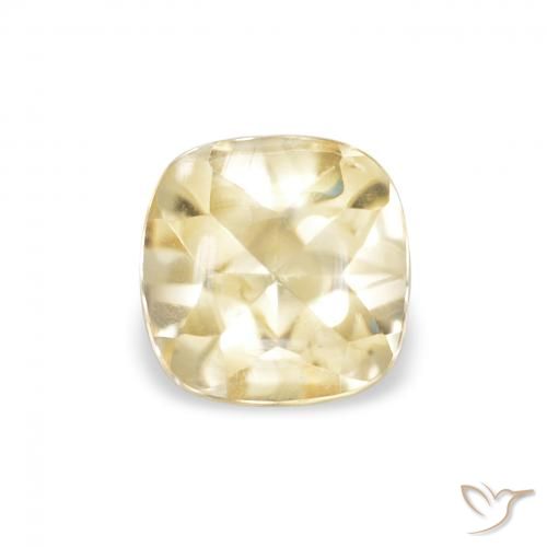 0.66ct 자연스러운 골든 황수정, 방석, 투명한