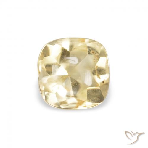 0.60ct 자연스러운 골든 황수정, 방석, 투명한