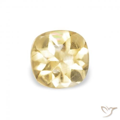 0.54ct 자연스러운 골든 황수정, 방석, 투명한