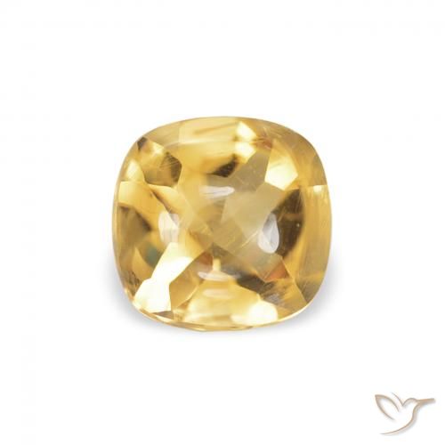 0.57ct 자연스러운 골든 황수정, 방석, 투명한