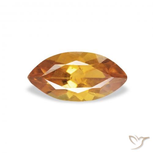 0.57ct 자연스러운 골든 오렌지 황수정, 보석, VS