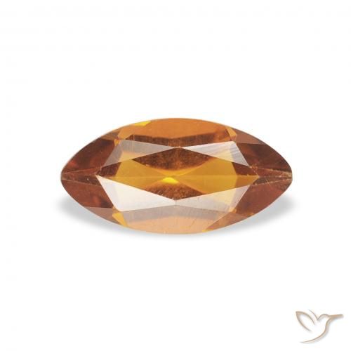0.50ct 자연스러운 미디엄 오렌지 황수정, 보석, VS