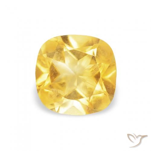 0.50ct 자연스러운 투스카니 옐로우 황수정, 방석, VS