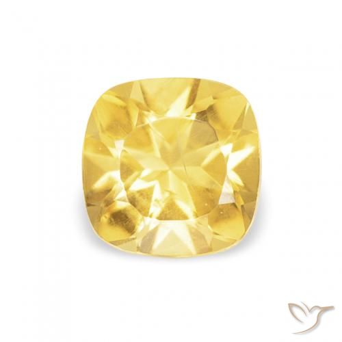 0.50ct 자연스러운 미디엄 옐로우 황수정, 방석, VS