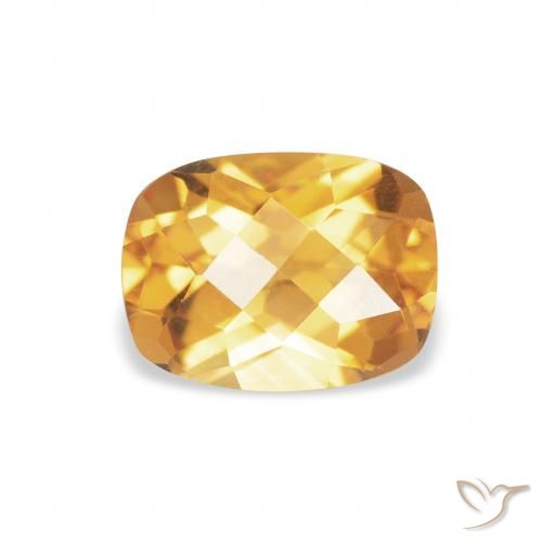 1.29ct 자연스러운 Medium Light Orange-Gold 황수정, 방석, VVS
