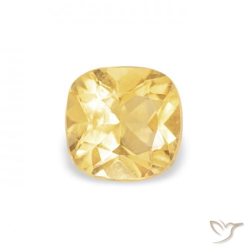 0.40ct 자연스러운 미디엄 옐로우 황수정, 방석, VVS