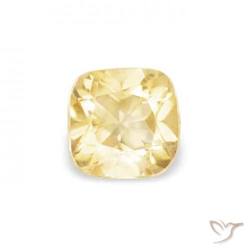 0.40ct 자연스러운 투스카니 옐로우 황수정, 방석, VVS