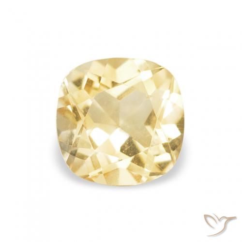 0.55ct 자연스러운 연노랑 황수정, 방석, VVS