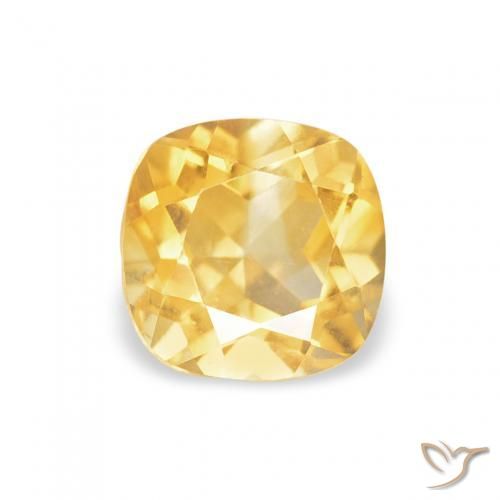 0.58ct 자연스러운 골든 오렌지 황수정, 방석, VVS