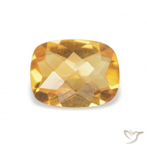 1.00ct 자연스러운 Medium Light Orange-Gold 황수정, 방석, VVS