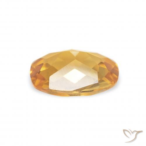 1.00캐럿 천연 Medium Light Orange-Gold 황수정, 방석, VVS
