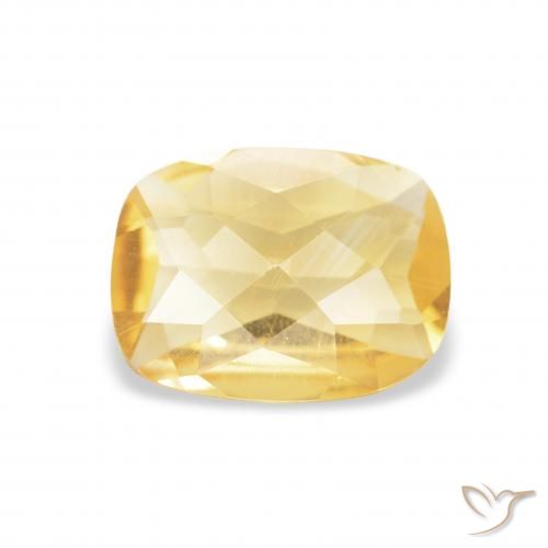 0.81ct 자연스러운 금 황수정, 방석, VVS