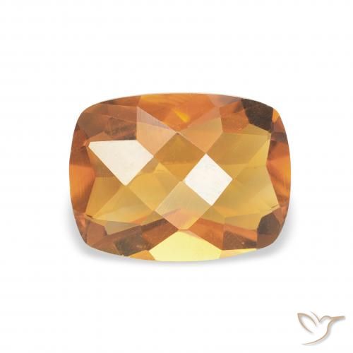 1.16ct 자연스러운 다크 오렌지 황수정, 방석, VVS