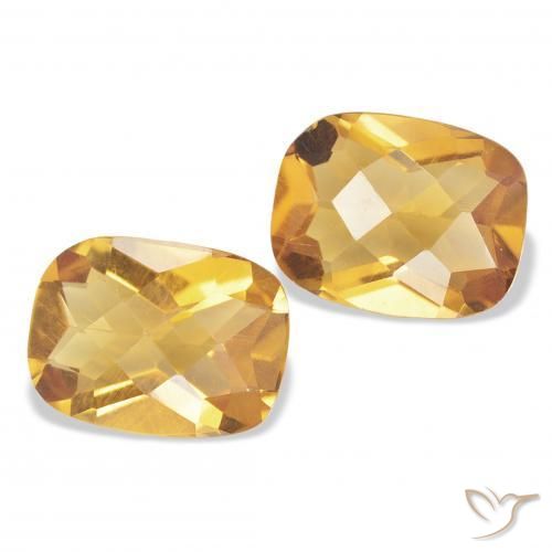 2.00캐럿 천연 Medium Light-Golden 황수정 보석, 방석, VVS-VS