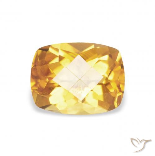 1.43ct 자연스러운 Medium Light-Golden 황수정, 방석, VS