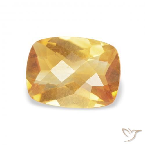 1.07캐럿 천연 Medium Light-Golden 황수정, 방석, VVS-VS