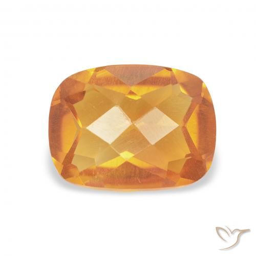 1.20ct 자연스러운 오렌지-골드 황수정, 방석, VVS-VS