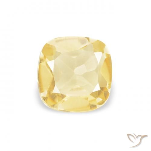 0.42ct 자연스러운 연노랑 황수정, 방석, VVS-VS