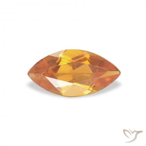 0.44ct 자연스러운 딥 오렌지-골드 황수정, 보석, VVS