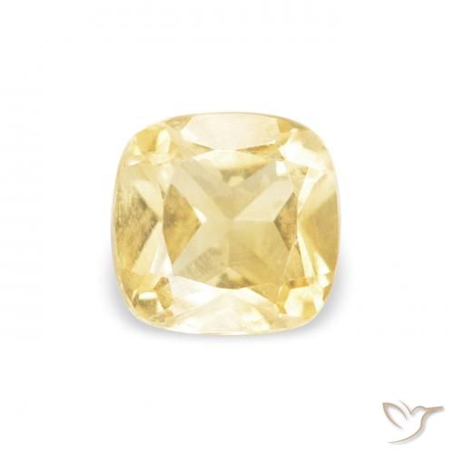 0.46ct 자연스러운 연노랑 황수정, 방석, VVS-VS