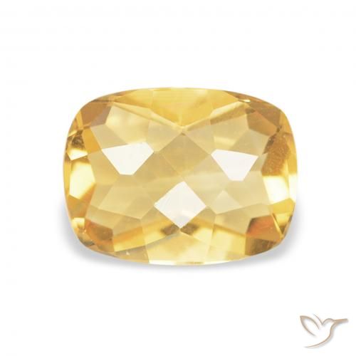 1.14ct 자연스러운 미디엄 골드 황수정, 방석, VVS