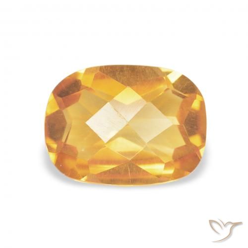 1.17ct 자연스러운 오렌지-골드 황수정, 방석, VVS-VS