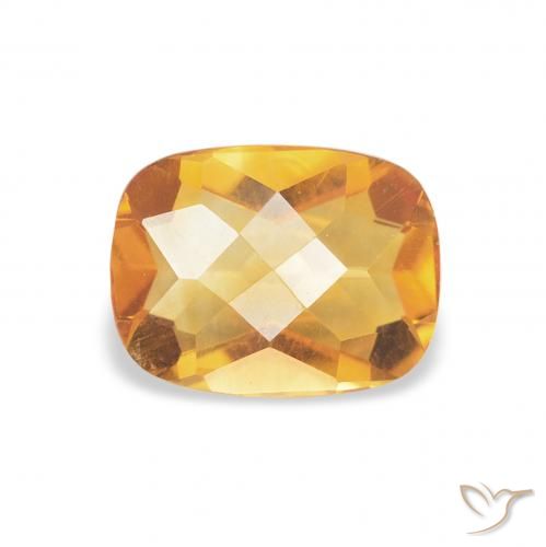 1.10ct 자연스러운 Medium Light Orange-Gold 황수정, 방석, VVS-VS