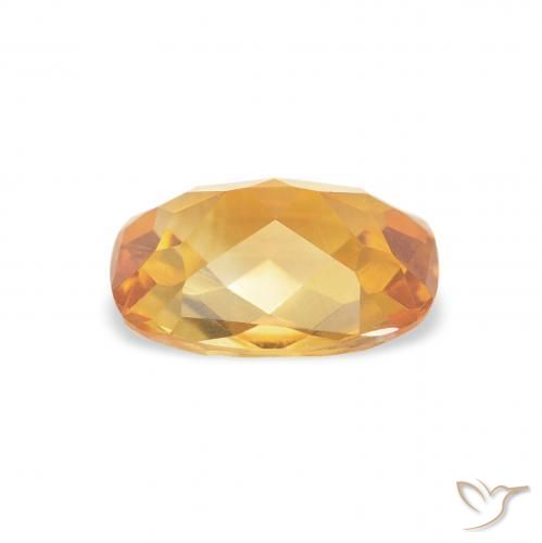 1.10캐럿 천연 Medium Light Orange-Gold 황수정, 방석, VVS-VS