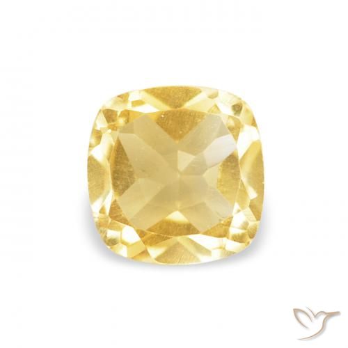 0.45ct 자연스러운 연노랑 황수정, 방석, VVS-VS