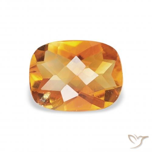 1.02ct 어스 오렌지 황수정, 방석, VS