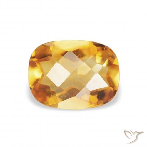 1.15ct 자연스러운 골든 오렌지 황수정, 방석, VS
