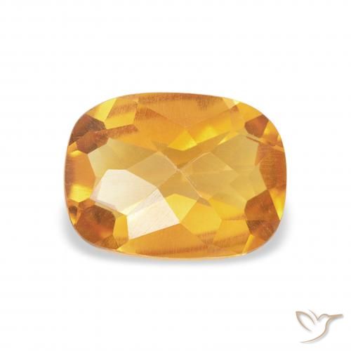 1.04ct 자연스러운 다크 오렌지-골드 황수정, 방석, VVS