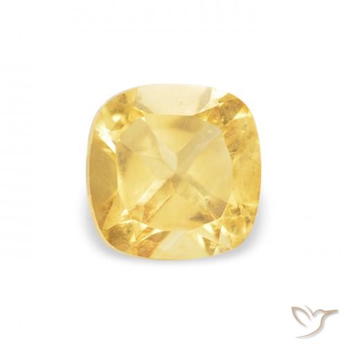 0.55ct 자연스러운 미디엄 골드 황수정, 방석, VS