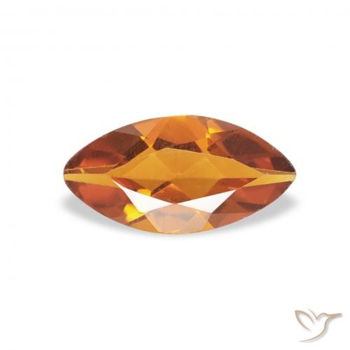 0.46ct 자연스러운 미디엄 오렌지 황수정, 보석, VS