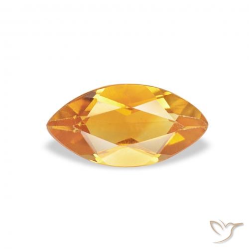 0.53ct 자연스러운 오렌지-골드 황수정, 보석, VS