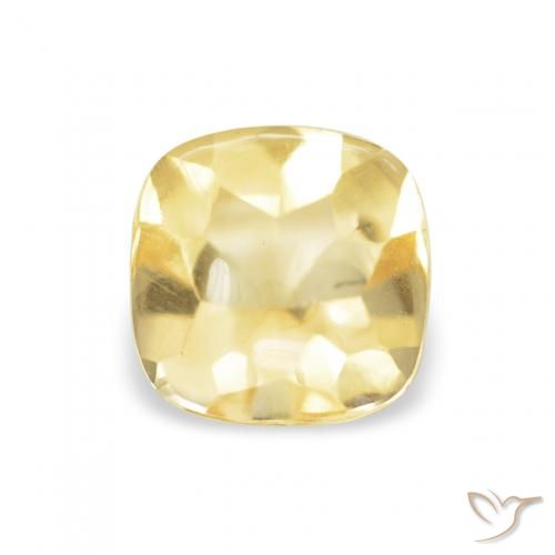 0.65ct 자연스러운 라이트 골드 황수정, 방석, 투명한
