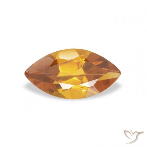 0.47ct 자연스러운 미디엄 오렌지 황수정, 보석, VS