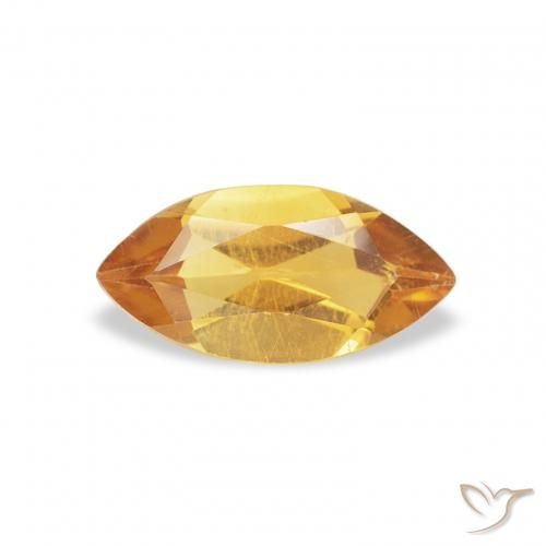 0.41ct 자연스러운 미디엄 오렌지-골드 황수정, 보석, VS