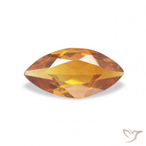 0.43ct 자연스러운 미디엄 오렌지 황수정, 보석, VS