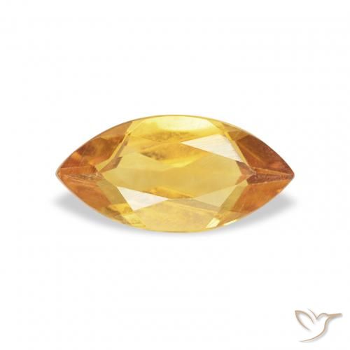0.42ct 자연스러운 오렌지-골드 황수정, 보석, VS