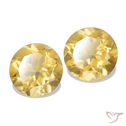 2.33캐럿 천연 라이트 골드 황수정 보석, 라운드 컷, VS