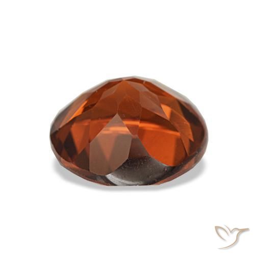 1.63캐럿 천연 다크 오렌지 시트린, 라운드 컷, 7.90 mm, VS