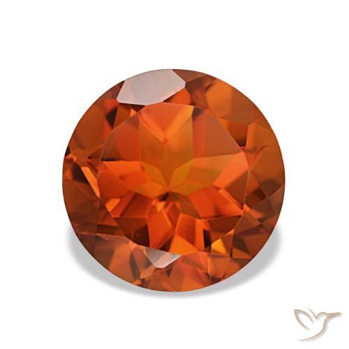 1.88ct 딥 오렌지 시트린, 라운드, VVS