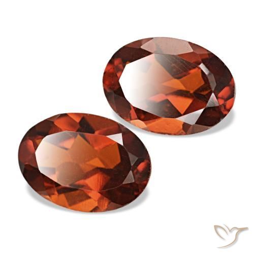 1.31캐럿 천연 다크 오렌지 시트린 보석, 타원형 컷, 7×5.1 mm, VS