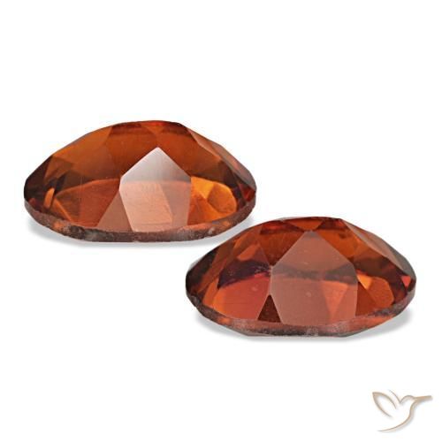 1.31캐럿 천연 다크 오렌지 시트린 보석, 타원형 컷, 7×5.1 mm, VS