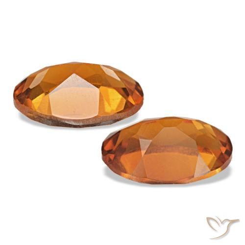1.28캐럿 천연 딥 오렌지 시트린 보석, 타원형 컷, 7.1×5.1 mm, VVS-VS